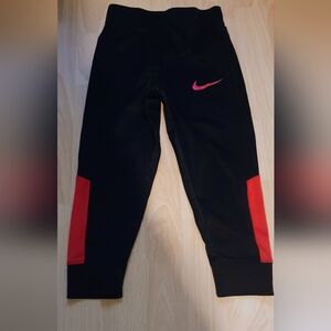 Nike Kids Black Joggers with Red Accents 4T/XS